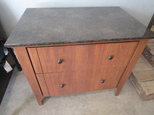 Horizontal file cabinet, 2 drawer 3...