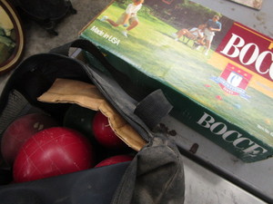 Bocce balls, two different sets...