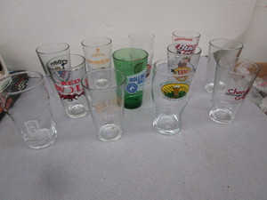 Beer glasses, advertising, qty 12...