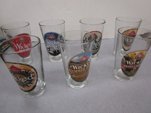 Wicked beer glasses, qty 7...