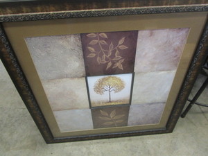 Maron Trees art, framed 33x33...