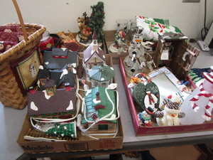 Christmas decorations with snowman,...