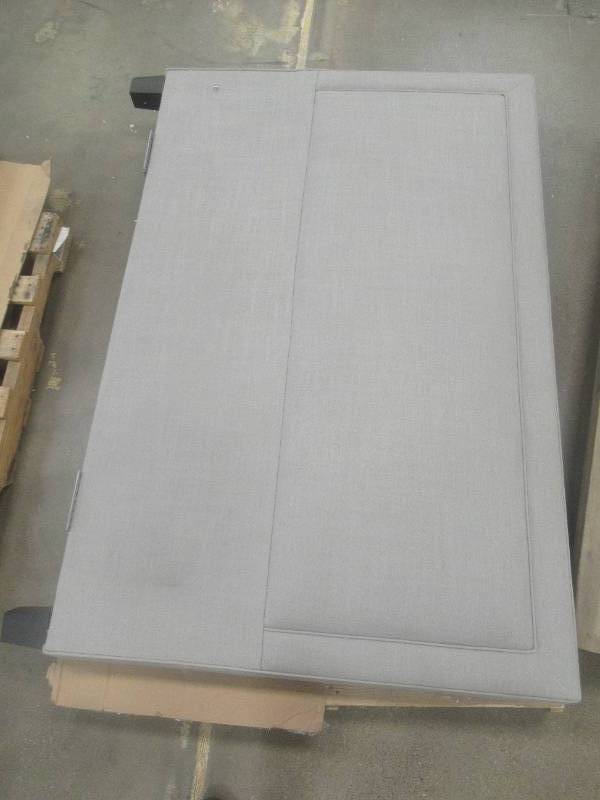 lot 188 image: CREATED FOR MACYs JONATHAN LOUIS FURNITURE, Upholstered Queen Headboard Only in Gray. Approximate Dimensions 66 x 48 Tall.