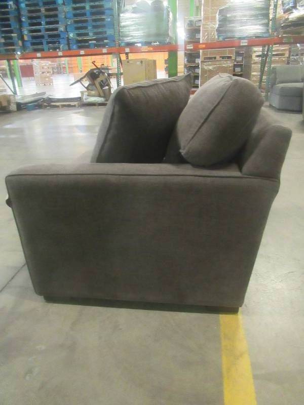 lot 304 image: CREATED FOR MACYs JONATHAN LOUIS FURNITURE, Upholstered Right Arm Facing Chair (Chair Only From Sectional) in Brown. Approximate Dimensions 34 x  38 x 30 Tall.