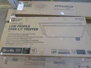 lot 304 image: COMMERCIAL ELECTRIC 5000 Lumens 2 ft. x 4 ft. White Integrated LED Troffer (2-Pack) (OPEN BOX)