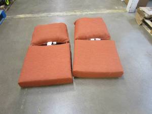 lot 308 image: 24 in. x 22 in. CushionGuard 2-Piece Deep Seating Outdoor Lounge Chair Cushion in Russet (2 PACK)