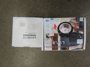 lot 342 image: 4 LED Recessed Light J-Box 15W 1100 Lumens Dimmable Wet Rated with Black Trim - 16 PACK