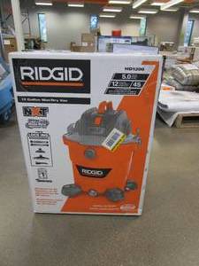 lot 401 image: RIDGID 12 Gallon 5.0 Peak HP NXT WetDry Shop Vacuum (OPEN BOX)