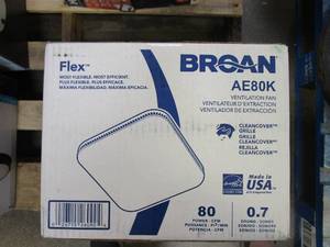 lot 406 image: BROAN NUTONE Flex 80 CFM Bathroom Exhaust Fan with CleanCover Grille, ENERGY STAR (OPEN BOX)