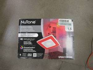 lot 354 image: BROAN NUTONE Sensonic Series 110 CFM Ceiling Bathroom Exhaust Fan with Speaker and Bluetooth Wireless Technology (OPEN BOX)