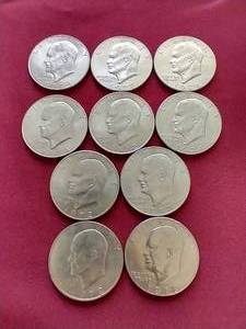 (10) Eisenhower Dollars