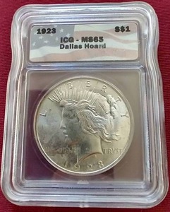 1923 Peace Dollar - ICG MS65