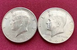 (2) 90% Silver Kennedy Half Dollars