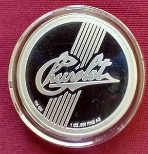 1 Oz. Silver Round - Licensed Chevrolet