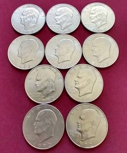 (10) Eisenhower Dollars