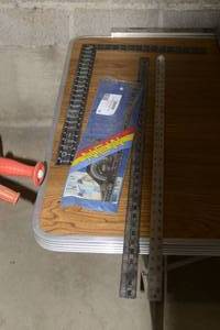 Framing square, yard sticks