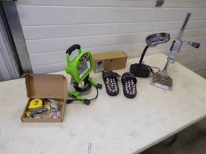 LED light, Tool Kit, Lamp, Drill holder and Massage Slippers