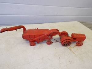 Vintage Die Cast Tractor and Thrashing Machine