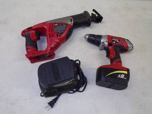 Skil 18v Cordless Drill and Saw with 2 batteries and charger