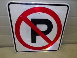 Metal NO Parking Sign