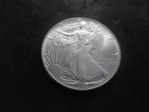 1986 Silver Eagle 1 Oz. 99.9 Fine MS From Unc Roll