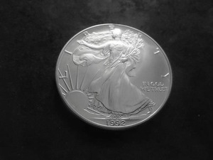 1992 Silver Eagle 1 Oz. 99.9 Fine MS From Unc Roll
