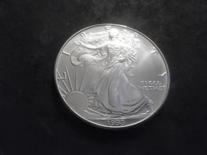 1993 Silver Eagle 1 Oz. 99.9 Fine MS From Unc Roll
