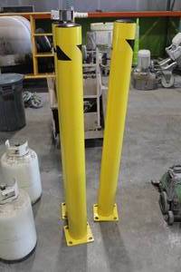 lot 340 image: Lot of (3) Metal Safety Pillars 59x5-12