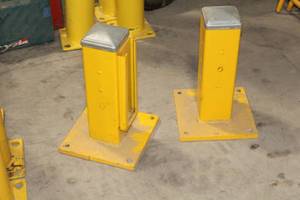 lot 495 image: Lot of (2) 19 Metal Safety Bollards