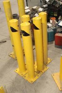 lot 496 image: Lot of (5) 3 Metal Safety Bollards