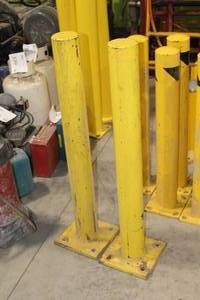 lot 497 image: Lot of (2) 42 Metal Safety Bollards
