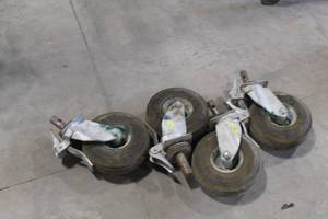 lot 414 image: Lot of (4) Oversize Air Scaffolding Tires