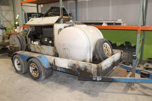 lot 301 image: Dimas PP3030D Model 3030 Diesel Hydraulic Pumper 12 Dual Axle Trailer with 225-Gallon Water Tank