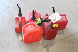 lot 565 image: Lot of (5) Gasoline Cans