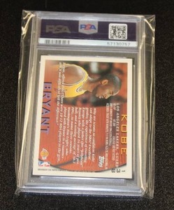 lot 2 image: 1996-97 Topps Kobe Bryant #138 PSA 7 Rookie Card