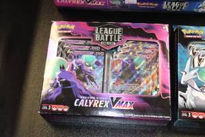 lot 18 image: Pokemon League Battle Deck Calyrex VMAX Display w 5 Battle Deck Resale Lot  5 League Battle Decks