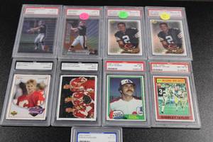 lot 65 image: Graded Mixed Sports Card Lot  9 Graded Cards