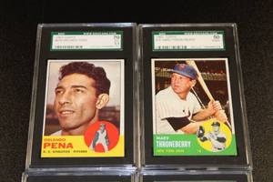 lot 66 image: 1963 Topps Baseball Card SGC Graded Lot  4 1963 Topps Graded Cards