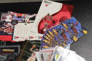 lot 82 image: Michael Jordan Basketball Card & Oversized Collection