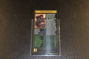 lot 85 image: 1997 Grand Slam Ventures Tiger Woods Rookie Card