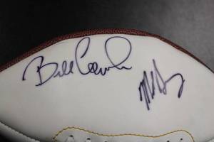lot 102 image: 2005 Pro Bowl Commemorative Ball w Bill Cowher & Mike Singletary Autograph No COA