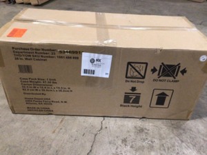 Husky Ready-to-Assemble 24-Gauge Steel Wall Mounted Garage Cabinet in Black (28 in. W x 29 in. H x 12 in. D) Customer Returns See Terms on Aucion