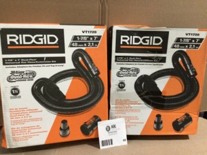 RIDGID 1-78 in. x 7 ft. Tug-A-Long Locking Vacuum Hose for RIDGID WetDry Shop Vacuums   Customer Returns See Terms on Auction