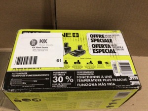 RYOBI ONE 18V Lithium-Ion HIGH PERFORMANCE Starter Kit with 2.0 Ah Battery, 4.0 Ah Battery, 6.0 Ah Battery, Charger, and Bag  Customer Returns See Terms on Auction