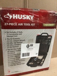 Husky 27-Piece Air Tool Kit Customer Returns See Terms on Auction