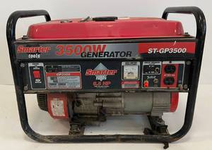 lot 24 image: 3500W 6.5 HP Smarter Tools Generator (Needs carburetor Gasket) Runs-