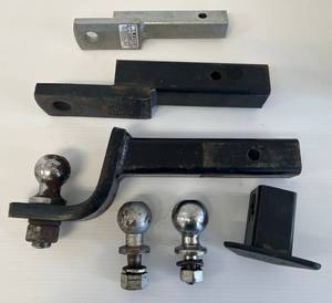 lot 50 image: Misc. Trailer Hitch Inserts With  Balls  2 1 78 1 2 And More -