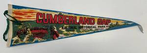 lot 63 image: Group Of Vintage Felt Pennants Including Yellowstone And More -