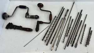 lot 87 image: Antique Hand Drills And Drill Bites -