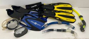 lot 114 image: Group Of Misc. Snorkeling Items Including Fins, Snorkels And Underwater Masks -